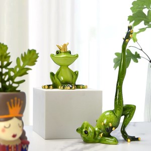 Mignon Mini Poly Résine <span class=keywords><strong>Grenouille</strong></span> Décoration Animal Thème Jardin Figurine Artisanat Charme pour Souvenirs et Cadeaux - Product Image 5