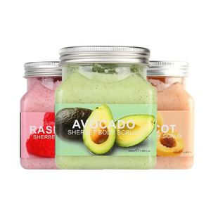 定制有机素食美白护肤保湿Gommage公司水果去角质盐糖私人标签身体磨砂 - Product Image 4