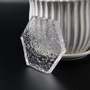 クリア ウェーブ リップルボード ディスプレイブロック 商品撮影用小道具 装飾ベース 石材テクスチャタイプ カスタムカット アクリルシート - Product Image 2