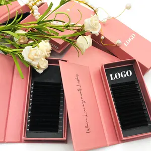 Natural Long 0.15 Eyelash Extension Trays 0.03 Volume Eyelash Extensions Hand Made Matte Lash Extensions