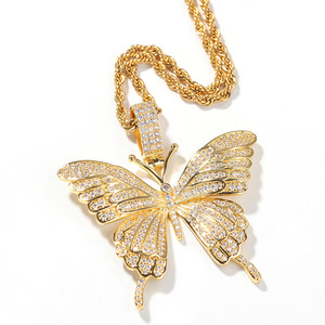 Butterfly Choker <b>Necklace</b> for Women Hip Hop Micro Paved <b>Statement</b> Fashion Jewelry - Product Image 6