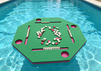 Table de Mahjong pliable avec tapis, plateau flottant pour dominos, tables de Mahjong avec sac pour fête au bord de la piscine, couleur et taille personnalisables