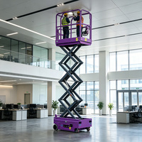 Mini-élévateur à ciseaux électrique robuste pour extérieur, capacité 230 kg, hauteur 4m, 6.8m, 8m, 10m, pour peinture intérieure, direct usine