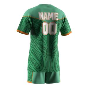 Conjunto de Camiseta y Pantalones Cortos Deportivos con Cuello en V, de Alta Calidad, para Entrenamiento, Gimnasio, Rugby, para Hombre - Product Image 4