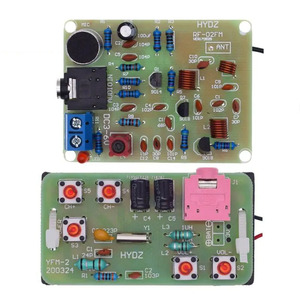 Kit DIY de 88-108MHz, transmisor de <span class=keywords><strong>radio</strong></span> FM y módulo receptor, modulación de frecuencia, recepción estéreo, placa de circuito PCB - Product Image 1