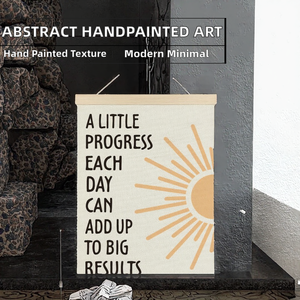 Pintura al Óleo Abstracta Texturizada Pintada a Mano sobre Lienzo, Arte Decorativo Moderno Minimalista de Mediados de Siglo para Decoración de Paredes - Product Image 2