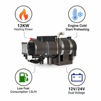 Chauffe-eau diesel 12V 24V 12KW avec contrôleur numérique, préchauffeur de moteur pour camion et véhicule d'ingénierie