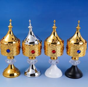 Four d'aromathérapie d'art en fer creux doré transfrontalier avec perceuse four à encens de bureau de décoration intérieure arabe du Moyen-Orient - Product Image 5