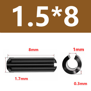 Pasador de resorte ranurado al por mayor GB879 de acero 65Mn con acabado negro, pasador de resorte hueco, pasador de centrado - Product Image 5