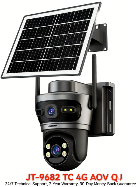 CBE SD6036 3MP+3MP CMOS Sensor Night Vision Solar Powered PTZ Camera with IP65 Waterproof Wi-Fi Two-Way Audio & Motion Detection