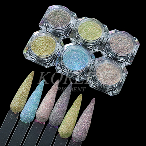 Bubuk Seni Kuku Titanium Chameleon Gaya Baru Pigmen Berubah Warna Kelas Kosmetik Pigmen Pelapis Eyeshadow Resin Epoksi Kecantikan - Product Image 2