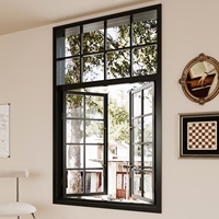 Fenêtre coulissante verticale en aluminium pour maisons, portes de toit, toit de maison, noir, certifiée Energy Star, garantie 5 ans