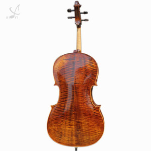 Vente d'érable naturel flammé bloc <span class=keywords><strong>violoncelle</strong></span> 4/4 professionnel - Product Image 4