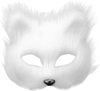 Masque animal de mascarade demi-visage masque de chat à fourrure bricolage petit renard masque Cosplay fête queue accessoires ensemble scène Performance ensemble