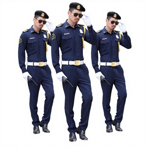 Divisa da concierge a maniche lunghe in spandex da uomo per ufficio e proprietà, ideale per la sicurezza primaverile e autunnale - Product Image 1