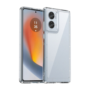 Cho Moto cạnh 50 <span class=keywords><strong>Fusion</strong></span> trường hợp điện thoại, đầy màu sắc mềm TPU bumper lai rõ ràng cứng Acrylic Cover quay lại cho Motorola cạnh 50 <span class=keywords><strong>Fusion</strong></span> - Product Image 1