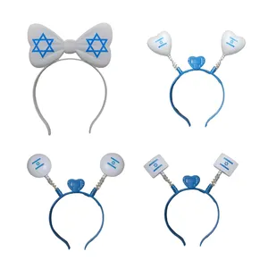 Israeli flag headband a variety of styles a variety of modeling luminous head buckle Israel National Day decoration headband