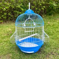 Factory Direct 2000 en stock Cage à oiseaux canari en métal ornemental en fer avec motif solide et fermeture à bouton-pression