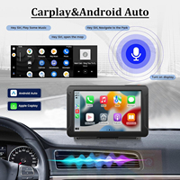 Boyi 7 pouces IPS 3-en-1 Radio portable à écran tactile HD sans fil Carplay & Android Auto avec DVR et DMS pour voiture Transmission FM