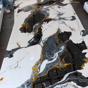 UVコーティングPVC大理石ボード壁パネルシートモダン花柄防音工場直販バスルームホテル商業用 - Product Image 1