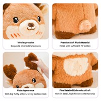 Jouet en peluche de Noël personnalisé à réponse rapide, fabrication OEM/ODM, renne en peluche doux, personnage de dessin animé sur mesure