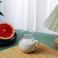 Petit pot à lait transparent à haute teneur en borosilicate pour expresso, mini tasse à lait avec poignée, pot à lait en verre à haute teneur en borosilicate