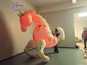 Costume de <span class=keywords><strong>cheval</strong></span> gonflable <span class=keywords><strong>Cheval</strong></span> gonflable coloré illuminé pour sauter l'équitation gonflable - Product Image 4