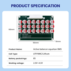 Equilibrador activo XJ BMS, batería de litio Lipo, módulo de ecualización activa, condensador de ajuste, <span class=keywords><strong>8S</strong></span>, 16S, 5A, 5.5A, Lifepo4, LFP, NMC, <span class=keywords><strong>8S</strong></span>, 16S, NMC - Product Image 6