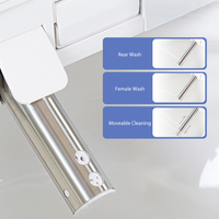 Nouveau design blanc wc sécheur d'air chaud électrique une pièce toilette intelligente siège de toilette couverture salle de bain sièges de toilette intelligents