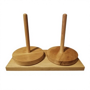 Eco-Friendly Wooden Yarn Holder Stand Double Spindle Round Shape for Sewing Convenient Use - Product Image 5