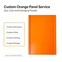 Panneau en plastique acrylique de couleur unie orange vif personnalisé pour la signalétique DIY, la protection et la décoration intérieure – En stock