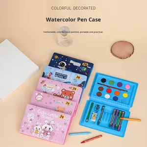 Juego de bolígrafos de dibujo para niños, bolígrafos de acuarela, crayones, herramientas de pintura, Doodle, caja de regalo DIY, bolígrafos de colores, juego de papelería - Product Image 4