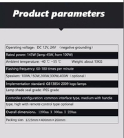 LED-Straßenleuchten mit 9 Blinkmodi Flaches Krankenwagen-Lichtbalken 2026 Dünner Warnlichtbalken für SUV