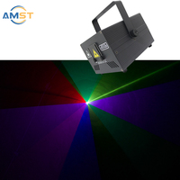 Lumière laser DJ RGBW 3W avec contrôle automatique/par voix DMX512, scan de motifs colorés pour équipement d'éclairage de scène disco professionnel