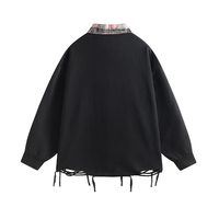 Veste de baseball double face de style collège rétro américain en gros d'usine pour hommes femmes 6XL col montant à carreaux brodés