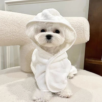 Peignoir pour animaux de compagnie pliable, absorbant, séchage rapide pour chiens, chats, petits animaux, utilisation en salle de bain, vêtements de luxe écologiques