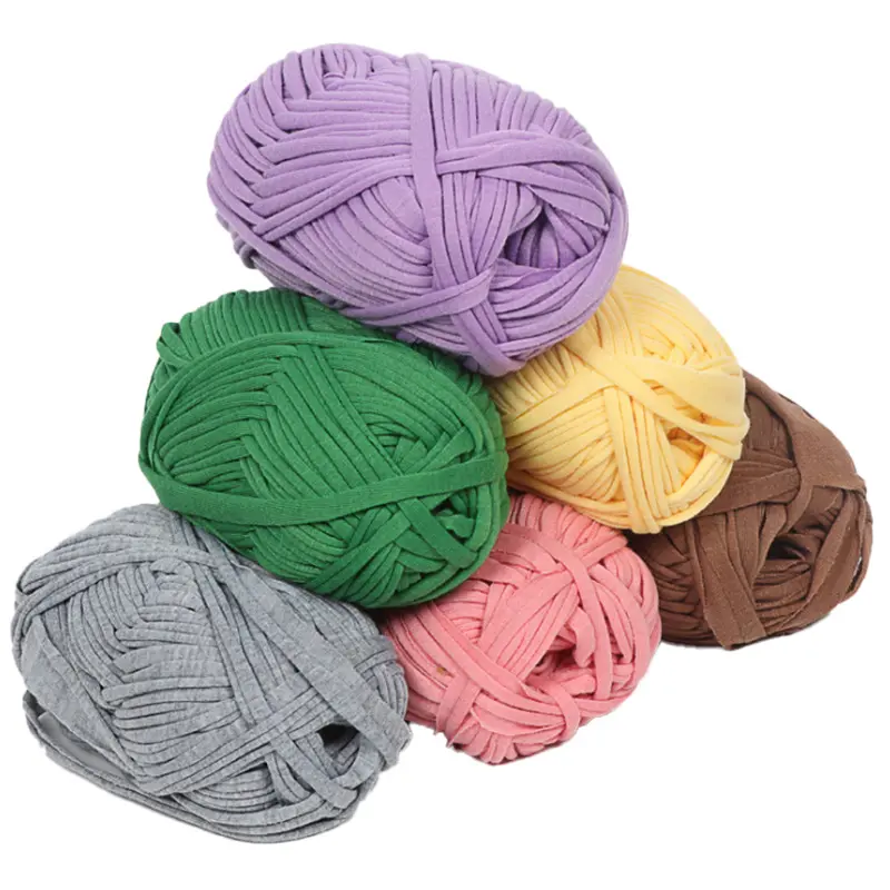 Épais tricot élastique tissu Crochet tissu T-Shirt fil pour main bricolage sac couverture coussin crochet projets