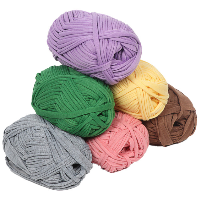 Thick Knitting Elastic Fabric Crochet Cloth T-Shirt Yarn for Hand DIY Bag Blanket Cushion Crocheting Projects