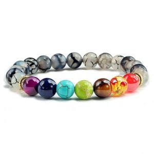 Vente chaude Bracelet Perlé Coloré Perles <span class=keywords><strong>De</strong></span> <span class=keywords><strong>Pierre</strong></span> Naturelle Yoga Volcanique Guérison Énergie <span class=keywords><strong>Pierre</strong></span> <span class=keywords><strong>De</strong></span> <span class=keywords><strong>Lave</strong></span> 7 Chakra Diffuseur Bracelet - Product Image 6