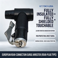 Parafoudre à prise arrière de type européen 87/15 KV ; Boîtier de dérivation haute tension de type coudé de type américain en matériau EPDM sécurisé au toucher