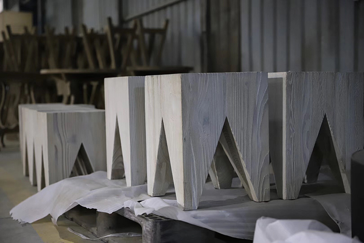 Reproduktion antiker moderne klassische nordic distressed küsten recycelt massivholz französisch möbel quadratische hocker