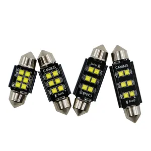 Araba süper parlak hiçbir parlama yumuşak aydınlatma canbus 41mm 39mm 31mm festoon ampul 36mm c5w led