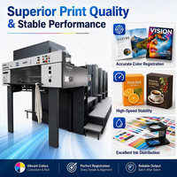 Prensa Offset Automática de Cuatro Colores Usada Speed Master 102-4 SM, Modelo 1997, 100cmx720cm, 15000SPH, Control CPC1, Impresora de Papel/Etiquetas