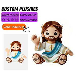 Boneka Plush Kristen Kustom Desain Baru Kartun Yesus Boneka Plush Personalisasi Produsen Mainan Plush Kustom - Product Image 1
