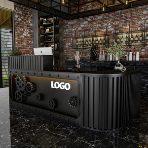 Moderno Night Club Muebles Mesa Escritorio Servicio Mostrador Checkout Cajero Diseño frontal Hogar Vino Restaurante Bar Mostrador Diseño - Product Image 2