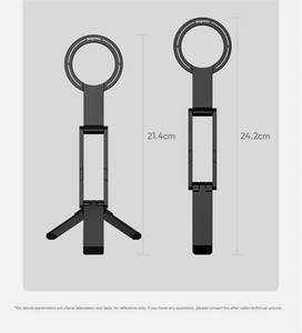 Trépied magnétique de poche ultra-fin multi-8 mm pour téléphone |    Support pliable magnétique |   Ajustement magnétique créatif à double face pour une extension flexible - Product Image 1