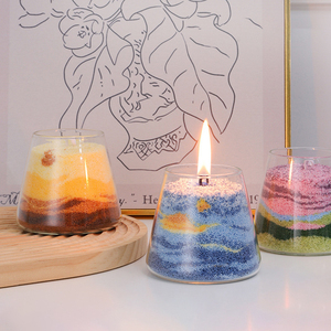 AIKUN Wholesale Handmade DIY Soy Wax Colored Reusable <b>Sand</b> Candle Granules for Holiday Diwali Easter Home <b>Decor</b> - Product Image 1