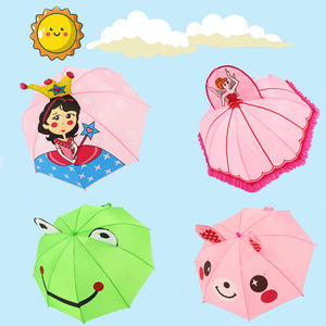 Ensemble de parapluies pour enfants pour les élèves de maternelle et d'école primaire, mignonnes oreilles d'animaux de dessin animé, parapluie de conception 3D - Product Image 2