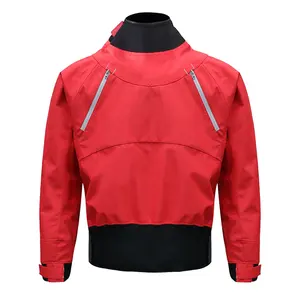 Custom Dry top Kayaking Man Waterproof Windproof Outdoor 3 Layer Polyester Breathable Dry Jacket for Sailing Paddling Jacket