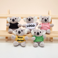 Porte-clés en peluche personnalisé avec logo, 10 cm, adorable koala ou kangourou, breloque de sac, cadeau promotionnel pour enfants, souvenir